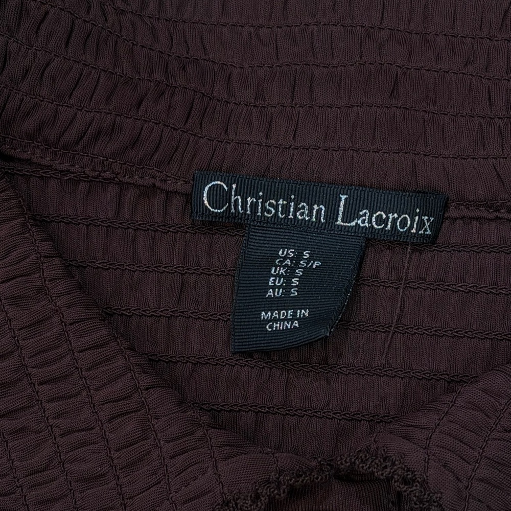 Christian Lacroix Dark Brown (fake button)Button-Up Shirt - Picture 3 of 3